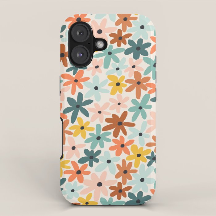 Joyful Flowers - earthy iPhone Case Gallery Image 1