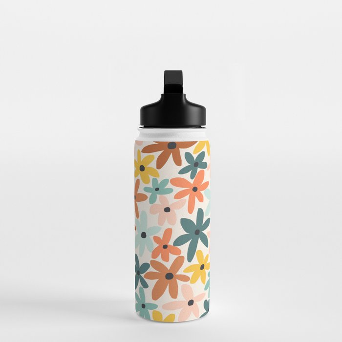 Joyful Flowers - earthy Water Bottle Gallery Image 3
