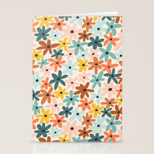 Joyful Flowers - earthy Stationery Card Gallery Image 1