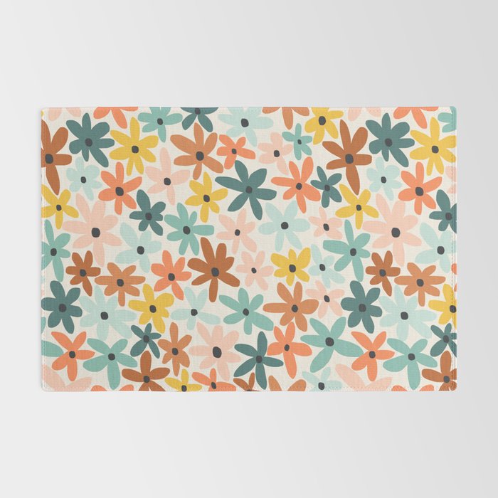 Joyful Flowers - earthy Rug Gallery Image 2