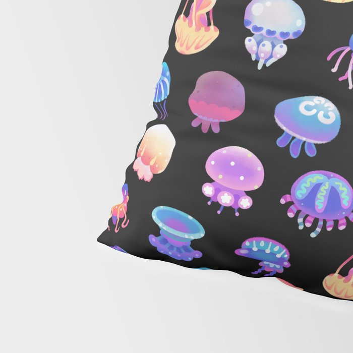 Jellyfish Day - dark Pillow Sham Gallery Image 4