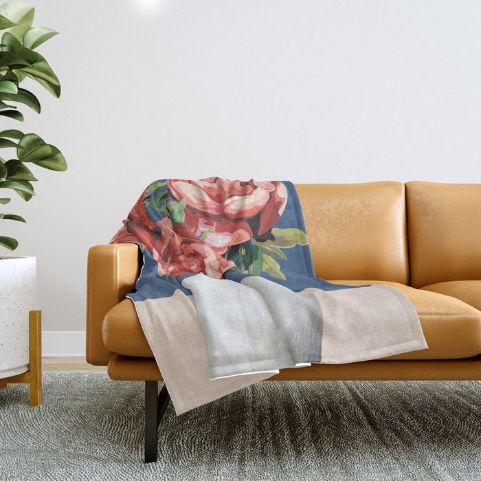 Vase of Flowers 2 Throw Blanket Gallery Image 1