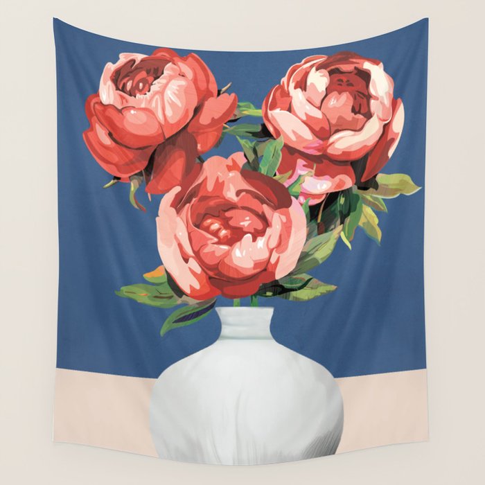 Vase of Flowers 2 Wall Tapestry Gallery Image 4