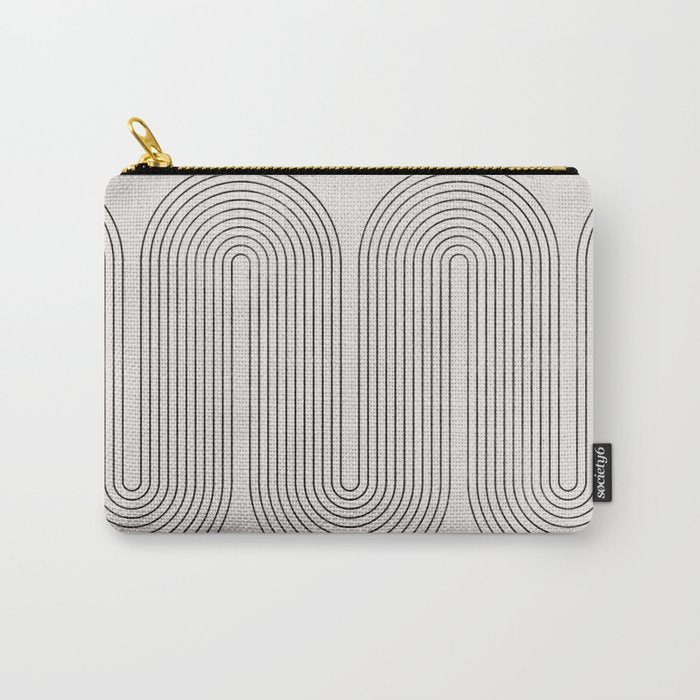 Mid-Century Modern No.28 - Woodblock Print Carry All Pouch Gallery Image 1