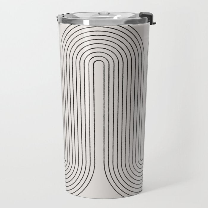 Mid-Century Modern No.28 - Woodblock Print Travel Mug Gallery Image 2