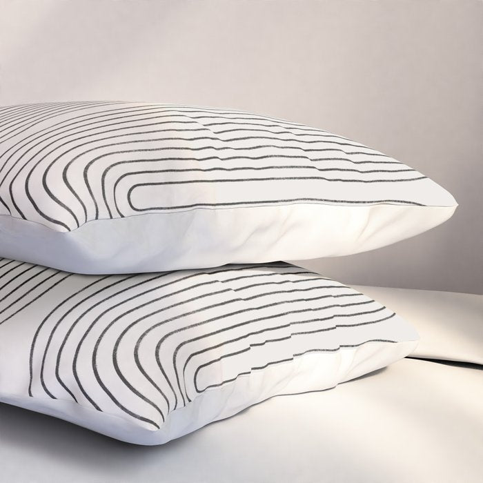 Mid-Century Modern No.28 - Woodblock Print Pillow Sham Gallery Image 3