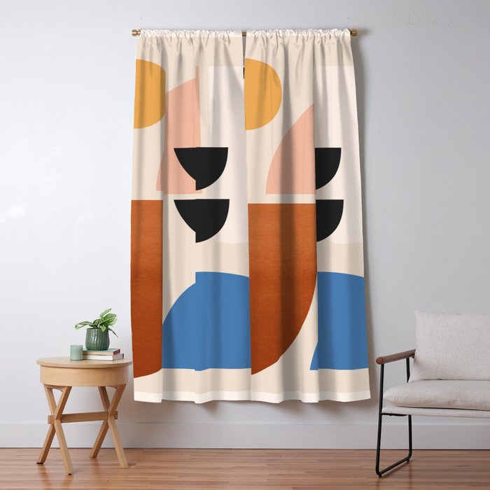 Abstract Minimal Shapes 52 Window Curtain Gallery Image 5