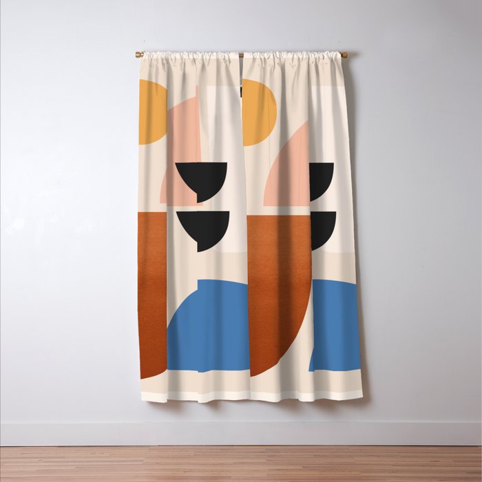 Abstract Minimal Shapes 52 Window Curtain Gallery Image 3