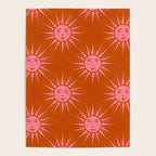 Freckled Suns - pink and rust Poster Gallery Image 4