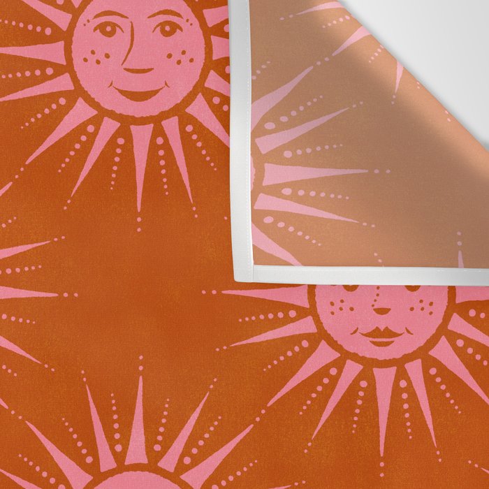 Freckled Suns - pink and rust Wall Tapestry Gallery Image 3
