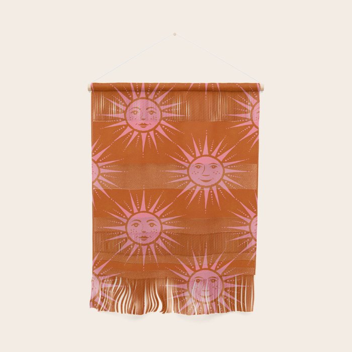 Freckled Suns - pink and rust Wall Hanging Gallery Image 1