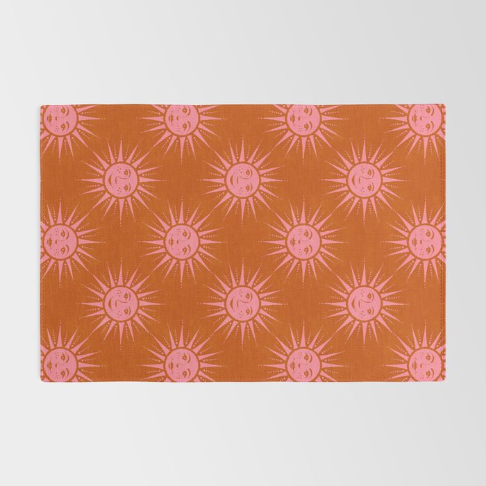 Freckled Suns - pink and rust Rug Gallery Image 2