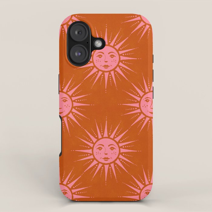 Freckled Suns - pink and rust iPhone Case Gallery Image 1