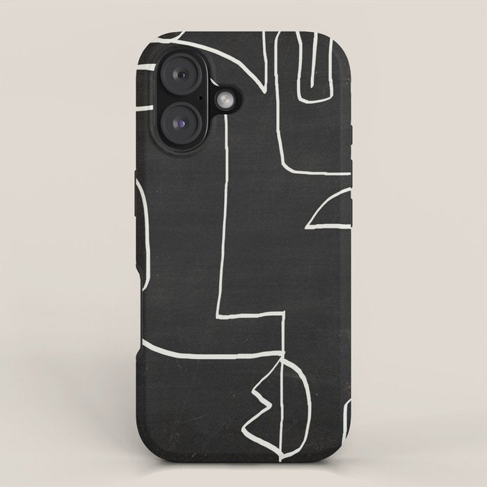 Abstract line art / Face 10 iPhone Case Gallery Image 1