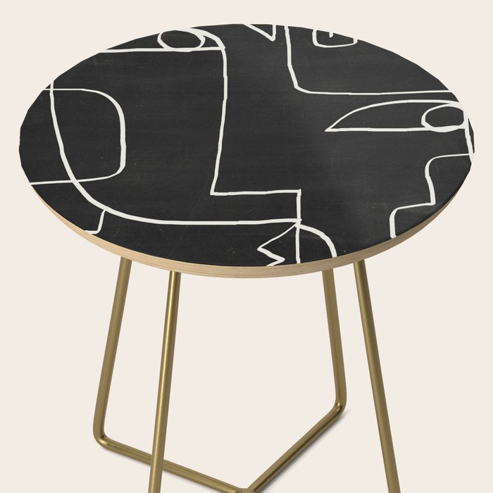Abstract line art / Face 10 Side Table Gallery Image 2