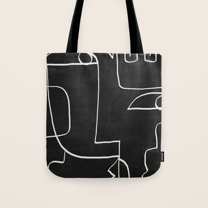 Abstract line art / Face 10 Tote Bag Gallery Image 1