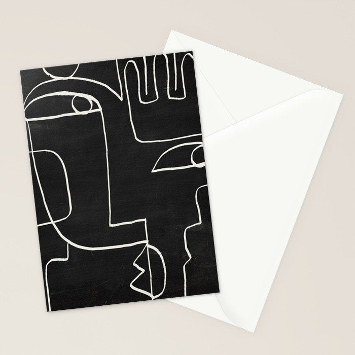 Abstract line art / Face 10 Stationery Card Gallery Image 2