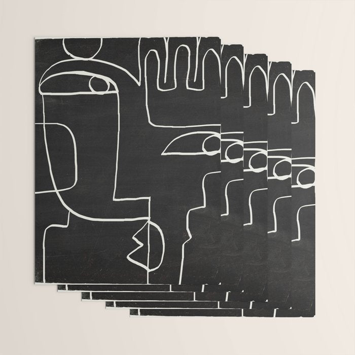 Abstract line art / Face 10 Wrapping Paper Gallery Image 3