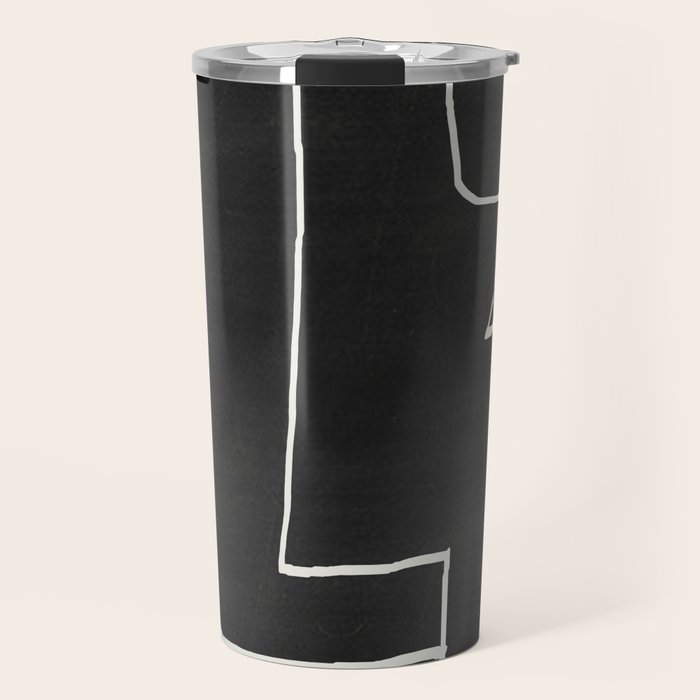 Abstract line art / Face 10 Travel Mug Gallery Image 1