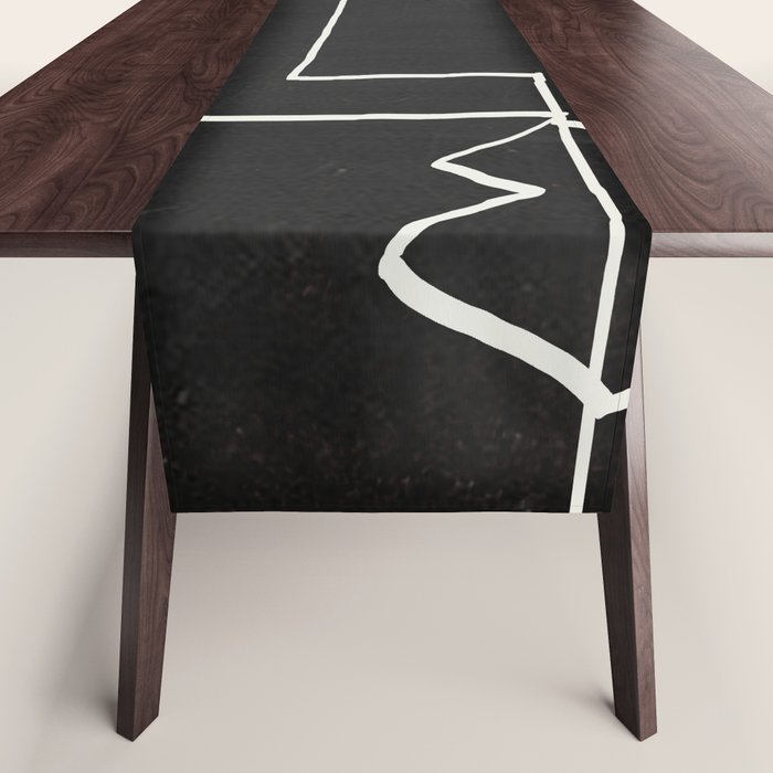 Abstract line art / Face 10 Table Runner Gallery Image 1