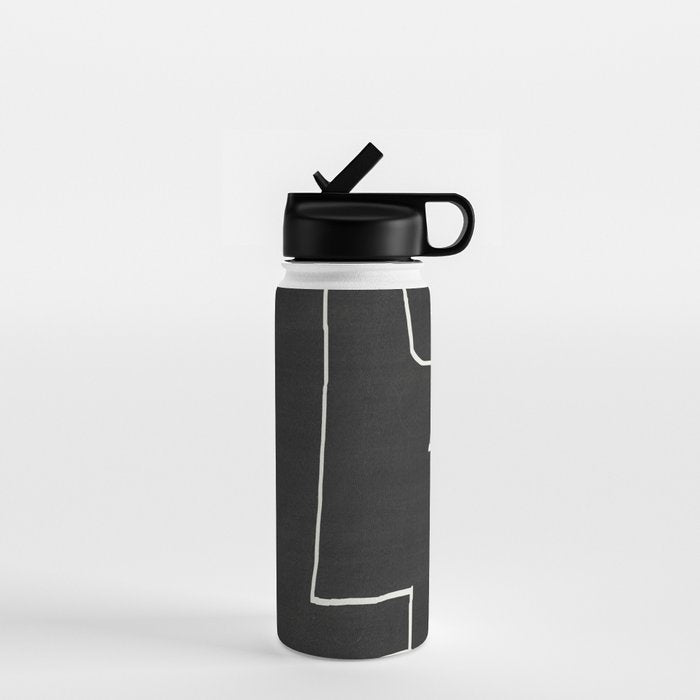 Abstract line art / Face 10 Water Bottle Gallery Image 1