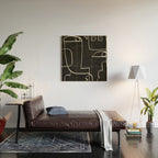 Abstract line art / Face 10 Wood Wall Art Gallery Image 2