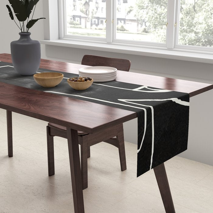 Abstract line art / Face 10 Table Runner Gallery Image 2