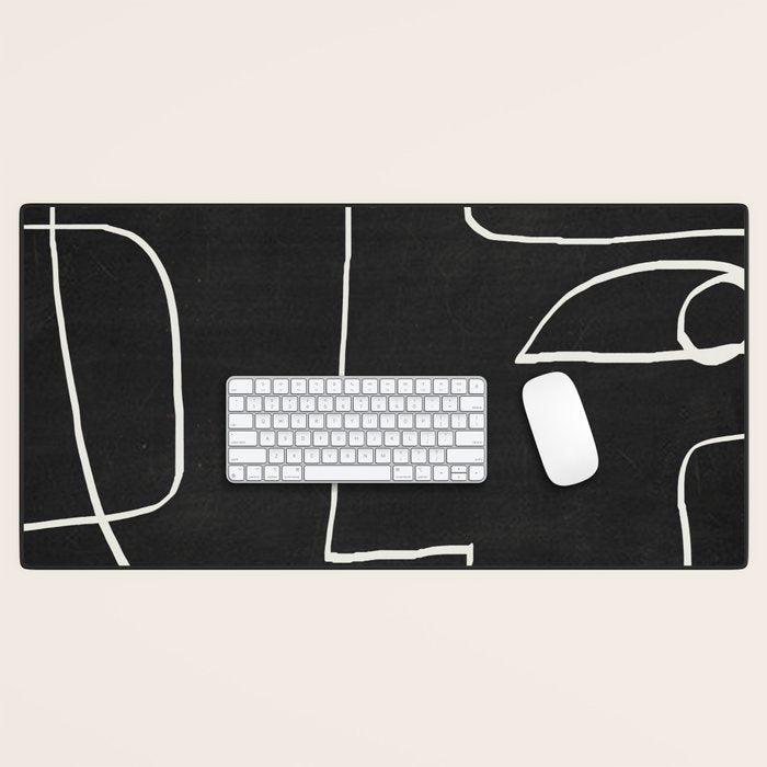 Abstract line art / Face 10 Desk Mat Gallery Image 1