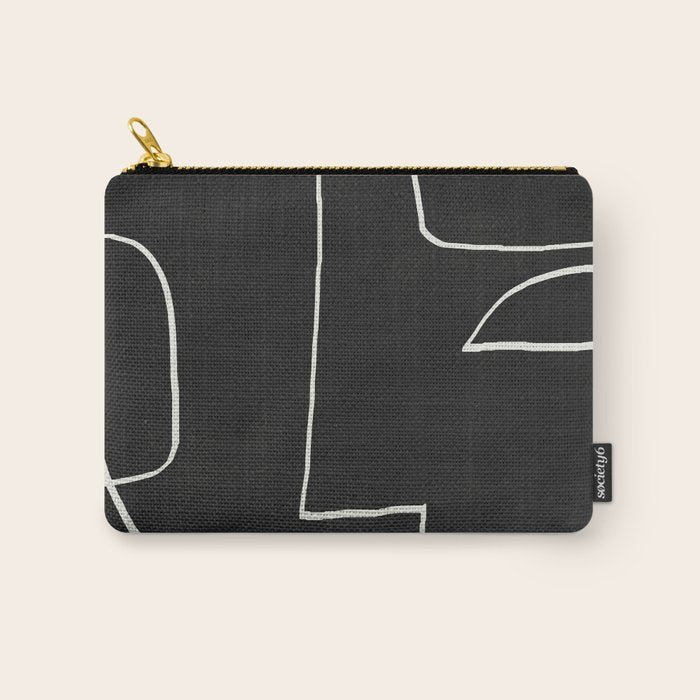 Abstract line art / Face 10 Carry All Pouch Gallery Image 1