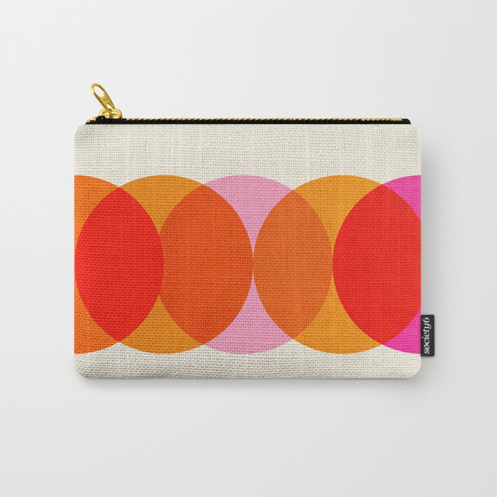 Abstraction_COLOUR_CIRCLES_001 Carry All Pouch Gallery Image 1