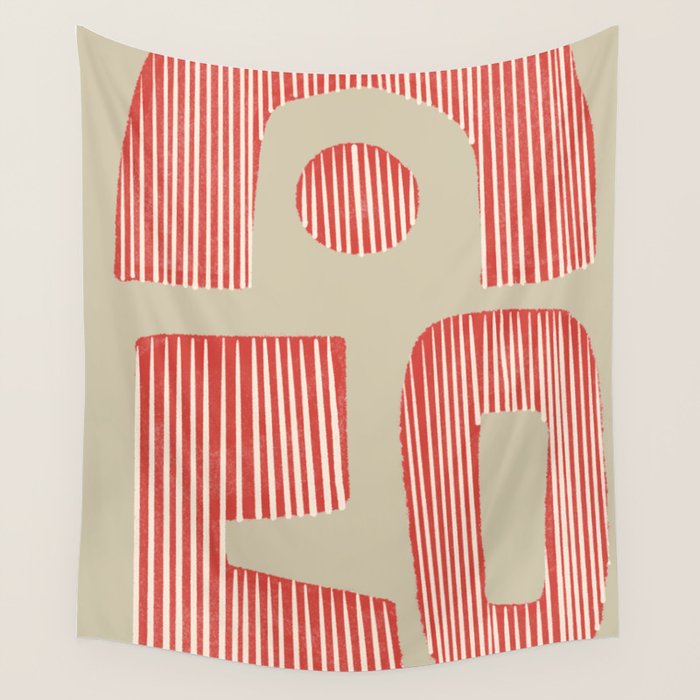 Modern Geometric Shapes Wall Tapestry Gallery Image 4