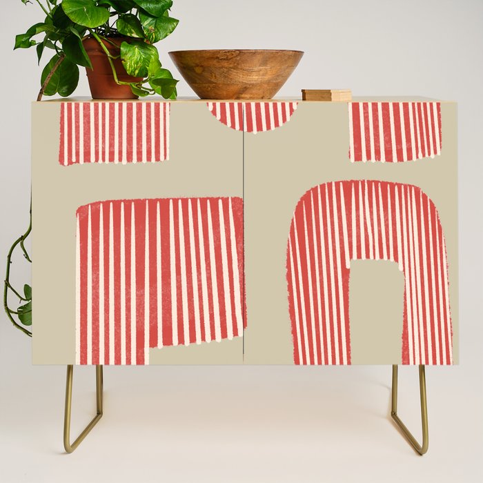 Modern Geometric Shapes Credenza Gallery Image 1