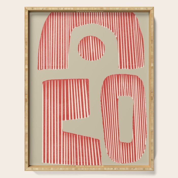 Modern Geometric Shapes Serving Tray Gallery Image 1