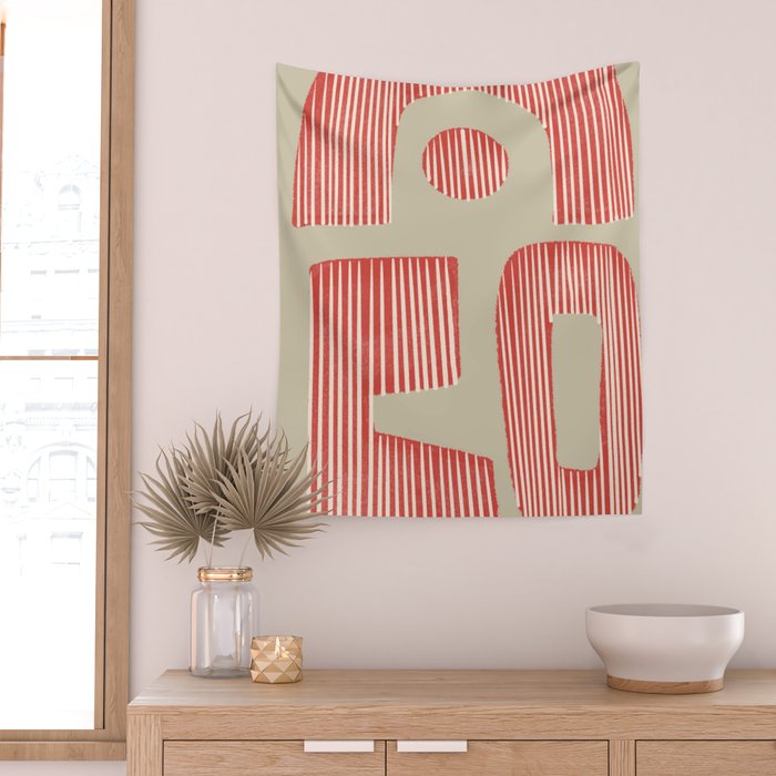Modern Geometric Shapes Wall Tapestry Gallery Image 2