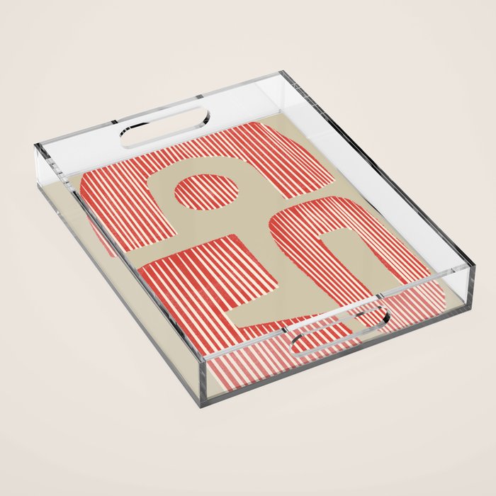 Modern Geometric Shapes Acrylic Tray Gallery Image 1