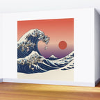 The Great Wave Of  French Bulldog Wall Mural Gallery Image 2