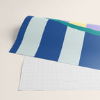 Wavy Stripe Abstract Art  Colorful Geometric Flow in Orange Blue Lilac and Teal Wrapping Paper Gallery Image 2