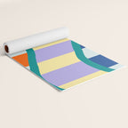 Wavy Stripe Abstract Art  Colorful Geometric Flow in Orange Blue Lilac and Teal Yoga Mat Gallery Image 2