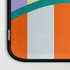 Wavy Stripe Abstract Art  Colorful Geometric Flow in Orange Blue Lilac and Teal Laptop Sleeve Gallery Image 3