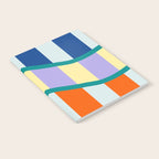 Wavy Stripe Abstract Art  Colorful Geometric Flow in Orange Blue Lilac and Teal Notebook Gallery Image 2