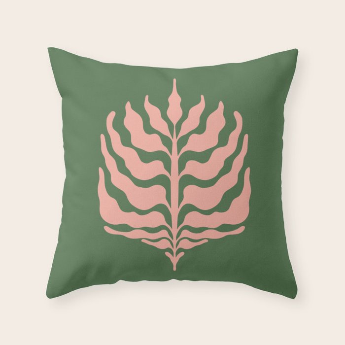 Cosmos: Matisse Leaf | Color Series I Throw Pillow Gallery Image 1