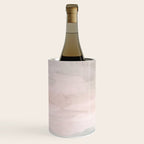 Atlantic Ocean Sunrise II - Blush Pink Mint Sky Baby Blue Abstract Sky, Water Clouds Painting Wine Chiller Gallery Image 2