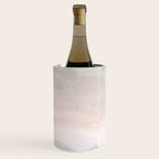 Atlantic Ocean Sunrise II - Blush Pink Mint Sky Baby Blue Abstract Sky, Water Clouds Painting Wine Chiller Gallery Image 1