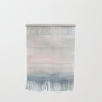Atlantic Ocean Sunrise II - Blush Pink Mint Sky Baby Blue Abstract Sky, Water Clouds Painting Wall Hanging Gallery Image 1