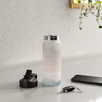 Atlantic Ocean Sunrise II - Blush Pink Mint Sky Baby Blue Abstract Sky, Water Clouds Painting Water Bottle Gallery Image 5