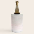 Atlantic Ocean Sunrise II - Blush Pink Mint Sky Baby Blue Abstract Sky, Water Clouds Painting Wine Chiller Gallery Image 3