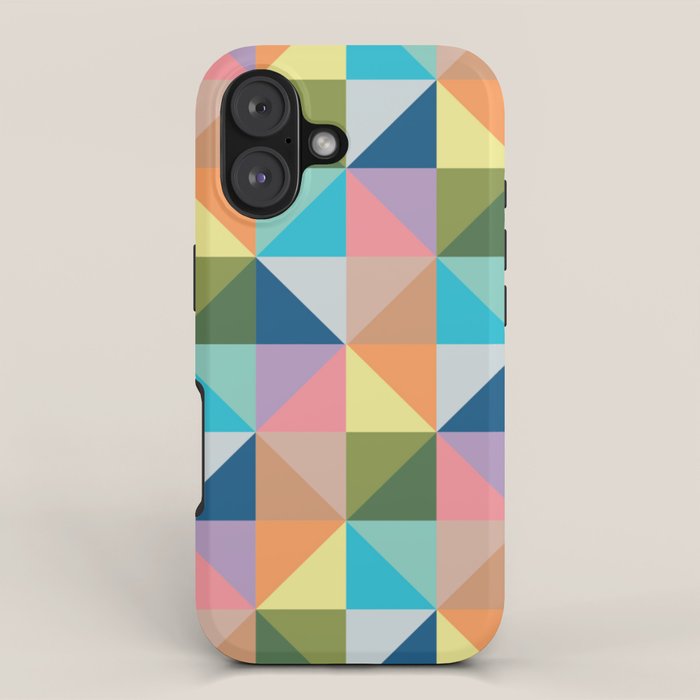 Pastel triangles iPhone Case Gallery Image 1