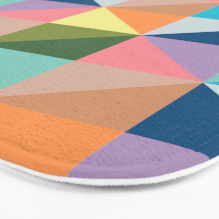 Pastel triangles Bath Mat Gallery Image 3