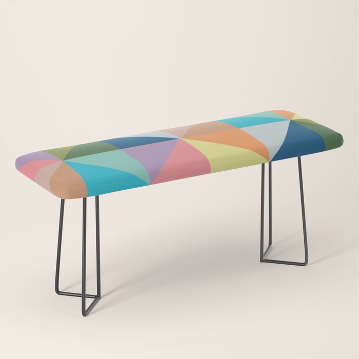 Pastel triangles Bench Gallery Image 1