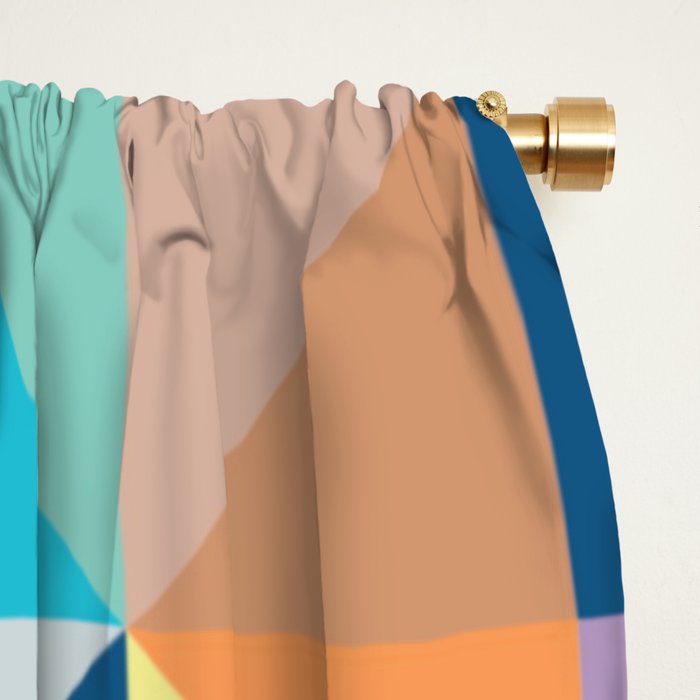 Pastel triangles Window Curtain Gallery Image 2